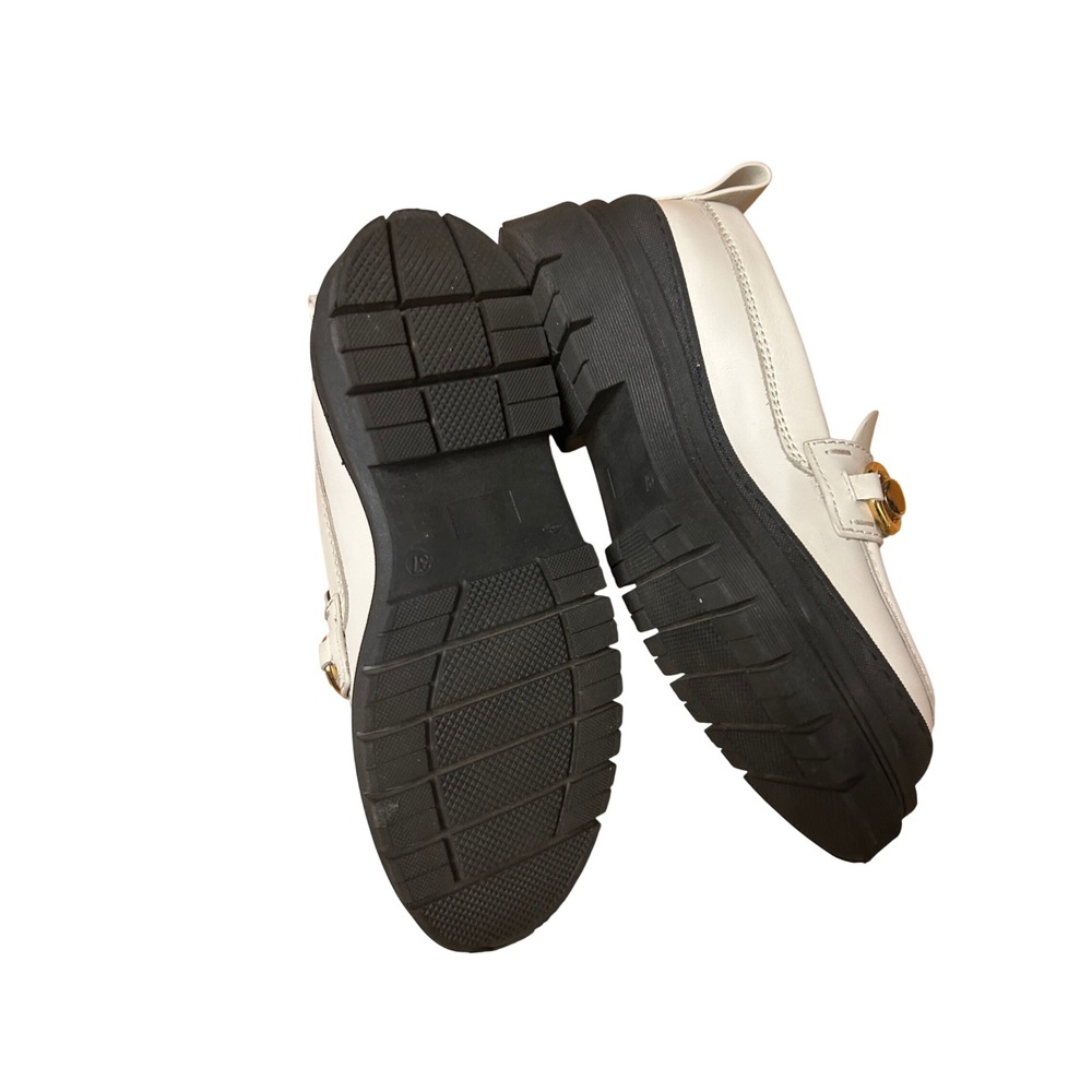 See by Chloe Lylia Loafers Womens 39 Ivory Leather Chunky Lug Sole NIB SB39022A - Picture 3 of 10